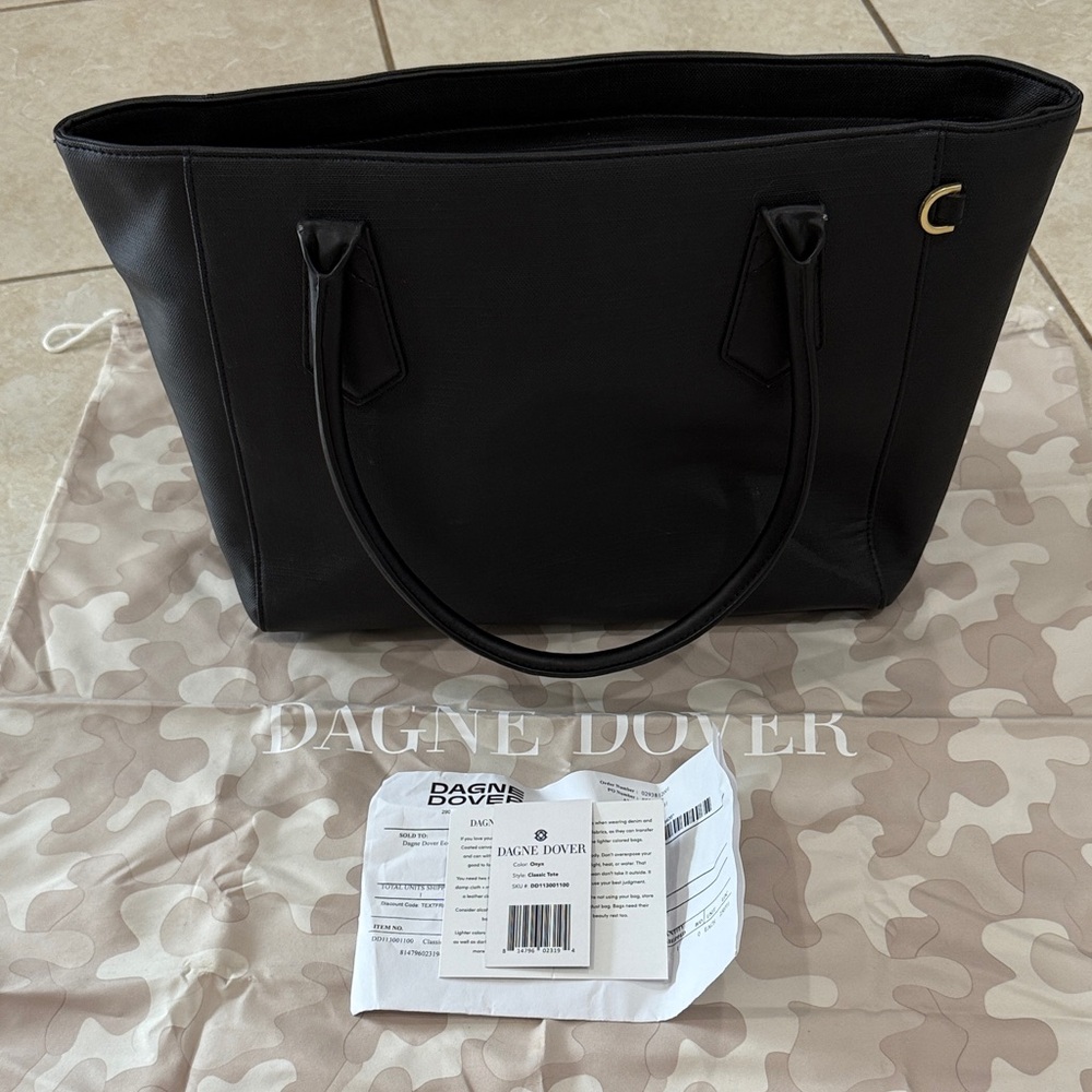 Dagne Dover Classic Black Tote